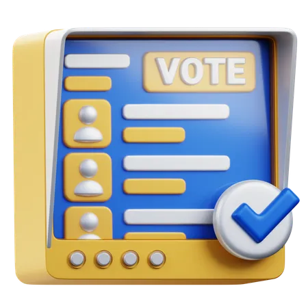 Machine à voter  3D Icon