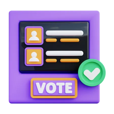 Machine à voter  3D Icon