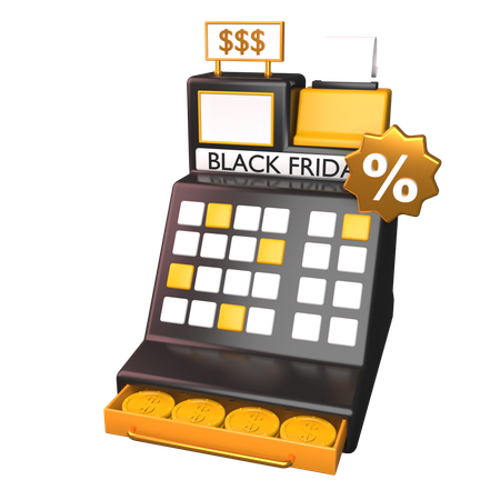 Machine Cashier  3D Icon