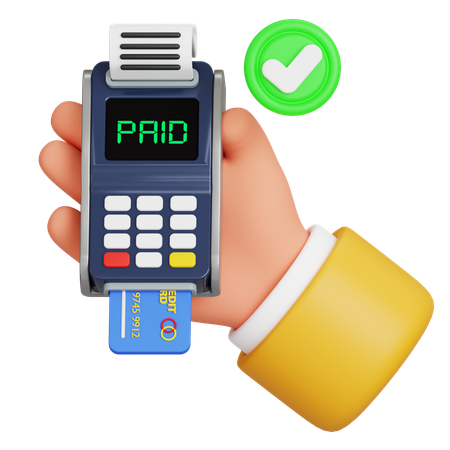 Main tenant un distributeur de paiement  3D Icon