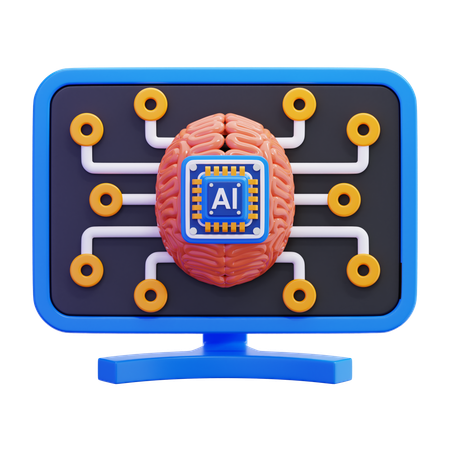 Machine Learning  3D Icon