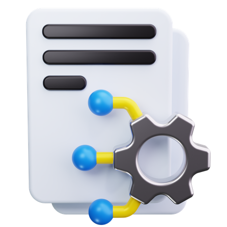 Machine Learning Gear  3D Icon