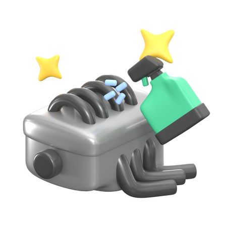 Machine Waxing  3D Icon