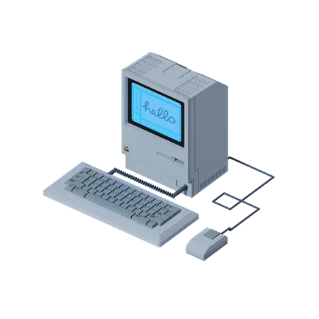 Macintosh Computer 3D Illustration