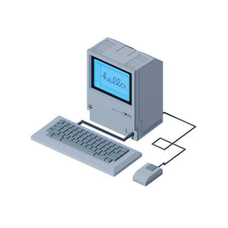 Macintosh Computer  3D Illustration