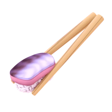 Mackerel Nigiri In Chopstick  3D Icon