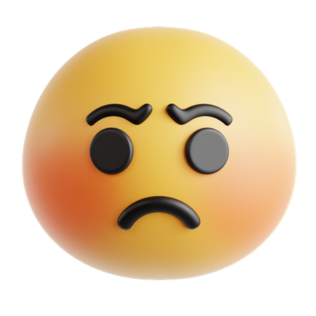 Mad Face Emoji  3D Icon