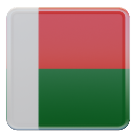Madagascar Square Flag  3D Icon