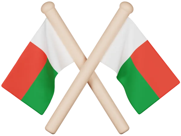 Madagaskar Flag  3D Icon