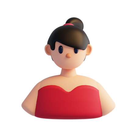 Mädchen  3D Icon