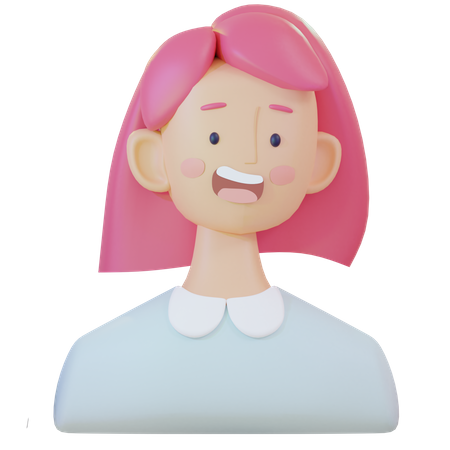 Mädchen  3D Icon