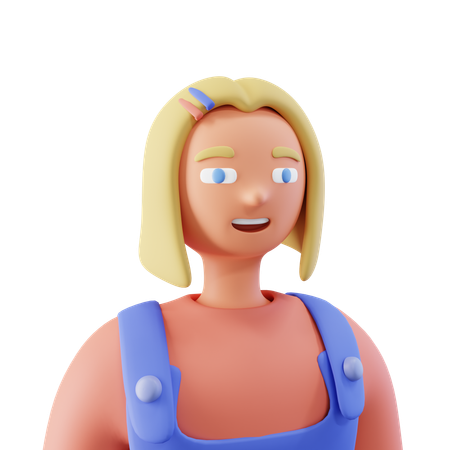 Mädchen  3D Icon