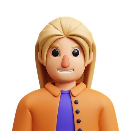 Mädchen  3D Icon