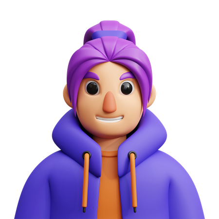 Mädchen  3D Icon