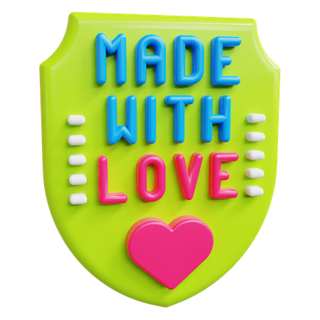 Made with love  3D Icon