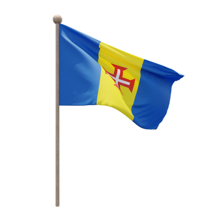 Madera de asta de bandera  3D Flag