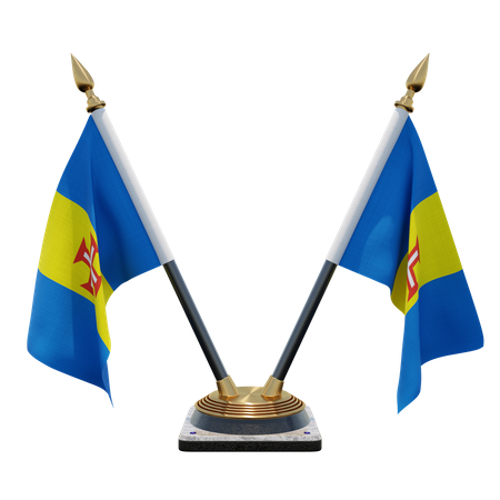 Madeira Doppelter (V) Tischflaggenständer  3D Icon