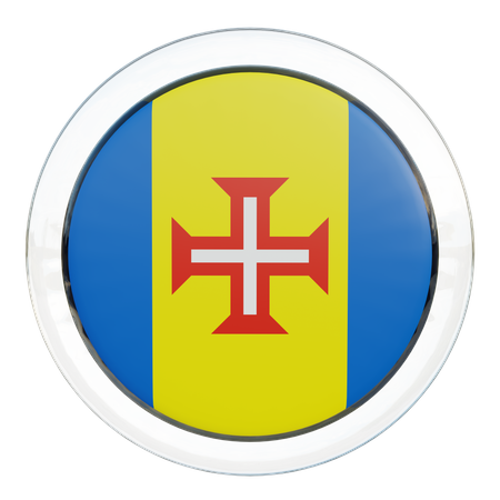 Madeira Round Flag  3D Icon