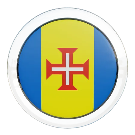 Madeira Round Flag  3D Icon