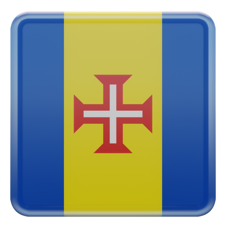 Madeira Square Flag  3D Icon