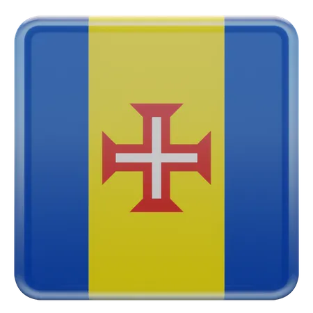 Madeira Square Flag  3D Icon