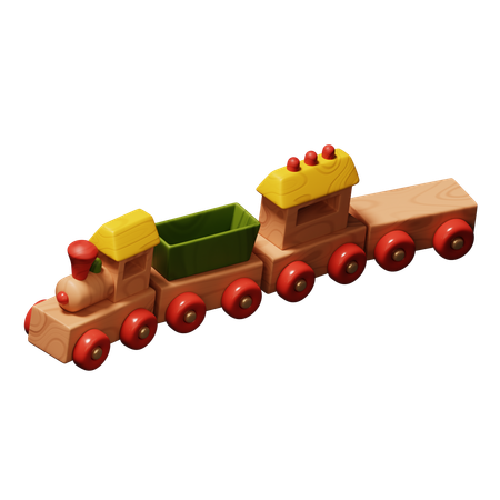 Choo-choos de madera  3D Icon