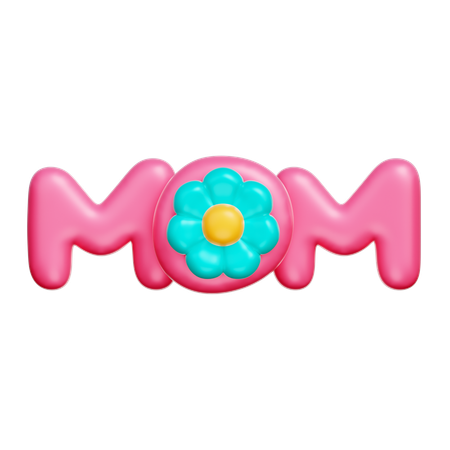 Mãe com flor  3D Icon