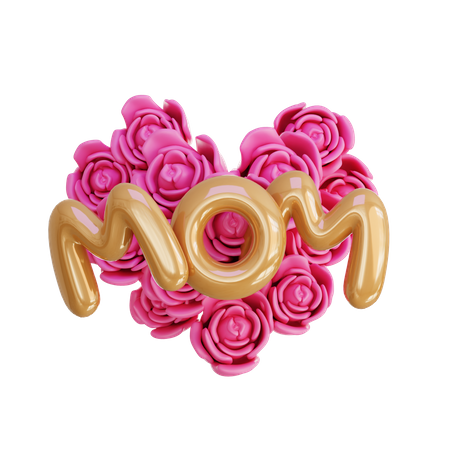 Decoração de flor mãe  3D Icon