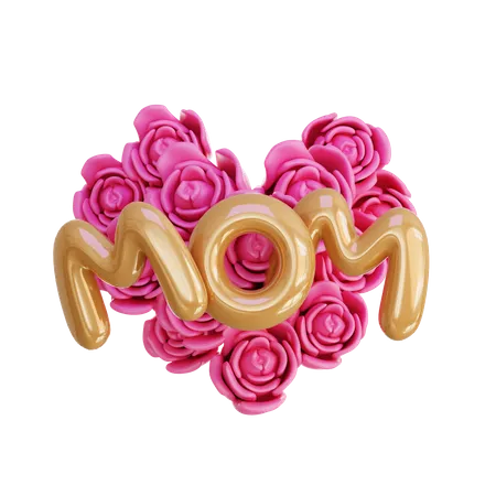 Decoração de flor mãe  3D Icon