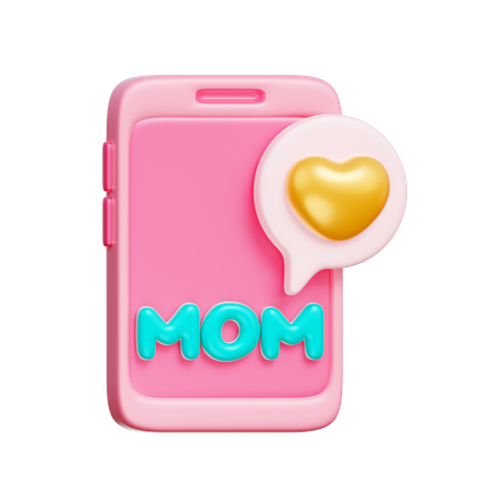 Telefone da mãe  3D Icon