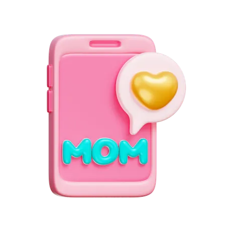 Telefone da mãe  3D Icon