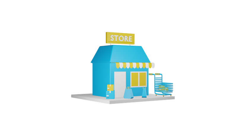 Magasin  3D Illustration