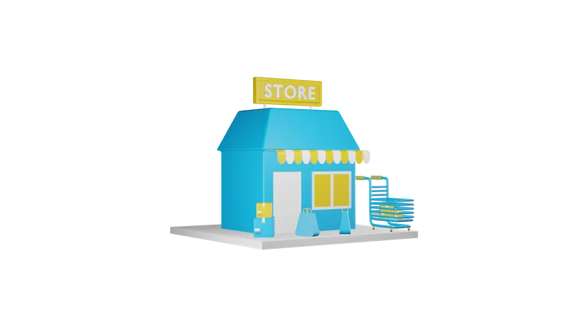 Magasin  3D Illustration