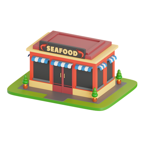 Magasin de fruits de mer  3D Icon