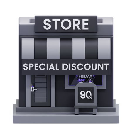 Grand magasin discount  3D Icon