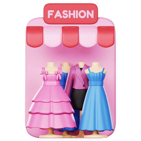 Magasin de mode  3D Icon