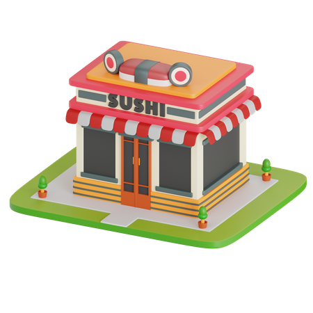 Magasin de sushis  3D Icon