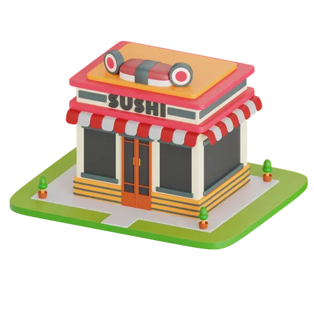 Magasin de sushis  3D Icon