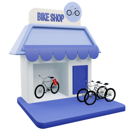 Magasin de vélo  3D Icon