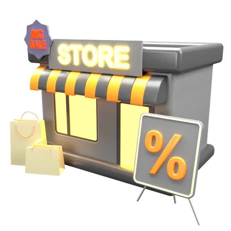 Remise en magasin  3D Icon