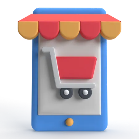 Magasin mobile  3D Icon