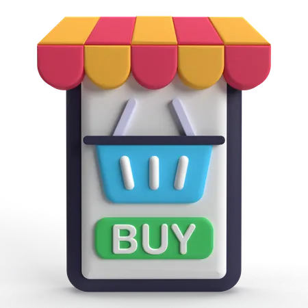 Magasin mobile  3D Icon