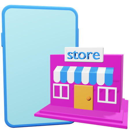 Magasin mobile  3D Illustration