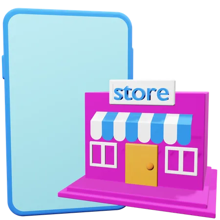 Magasin mobile  3D Illustration