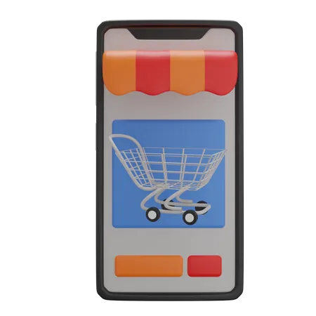 Magasin mobile  3D Illustration