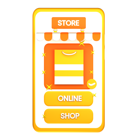 Magasin mobile  3D Icon