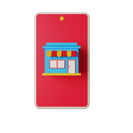 Magasin mobile  3D Icon