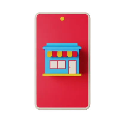 Magasin mobile  3D Icon