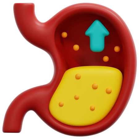 Magen-Reflux  3D Icon