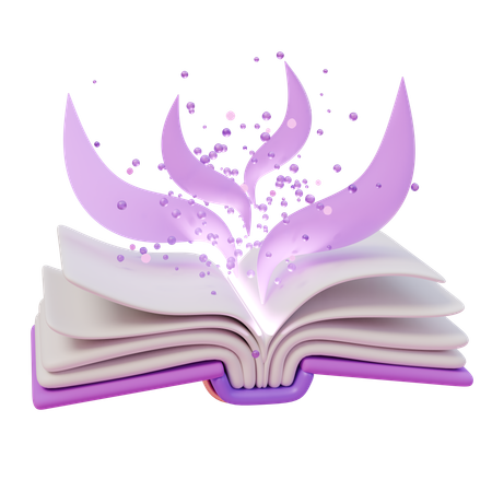 Magic book with spells  3D Icon